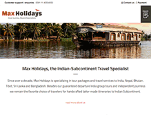 Tablet Screenshot of maxholidays.com